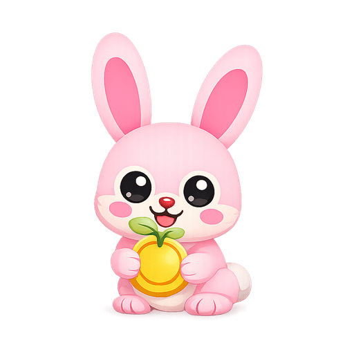 CoinSprout bunny holding a coin